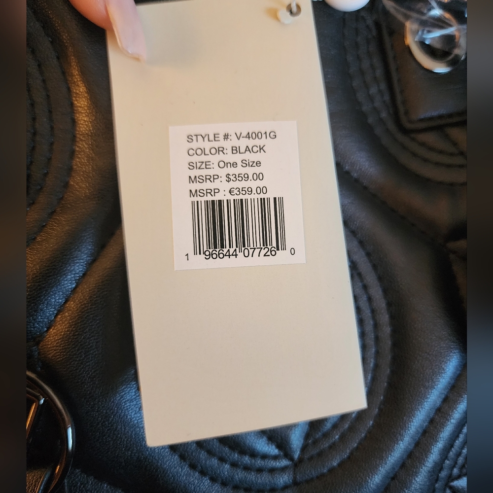 NWT Valentino Orlandi Quilted Tote With Matching Wallet and crossbody strap - Picture 11 of 12